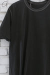 Boris Bidjan Saberi 24 Autumn/Winter Rolled Short Sleeve T-shirt TS CLASSIC1.RF-F035-D.GREY DARK GREY